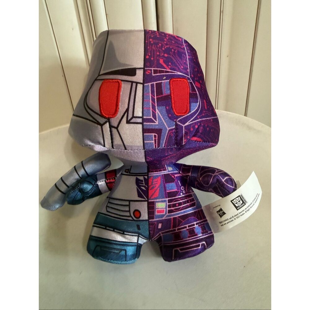 Hasbro YuMe DZNR Transformer Megatron Plush Toy Action Figure Purple Silver NWOT